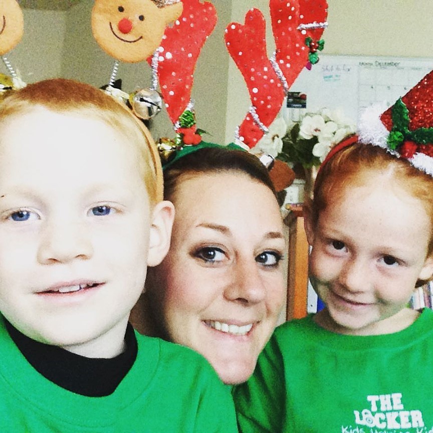 Megan Hardin with her children
